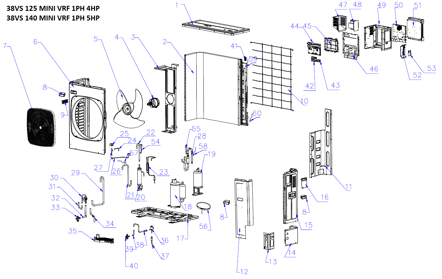 MINI VRF MONOPHASÉ (1 VENTILATEUR)-4HP