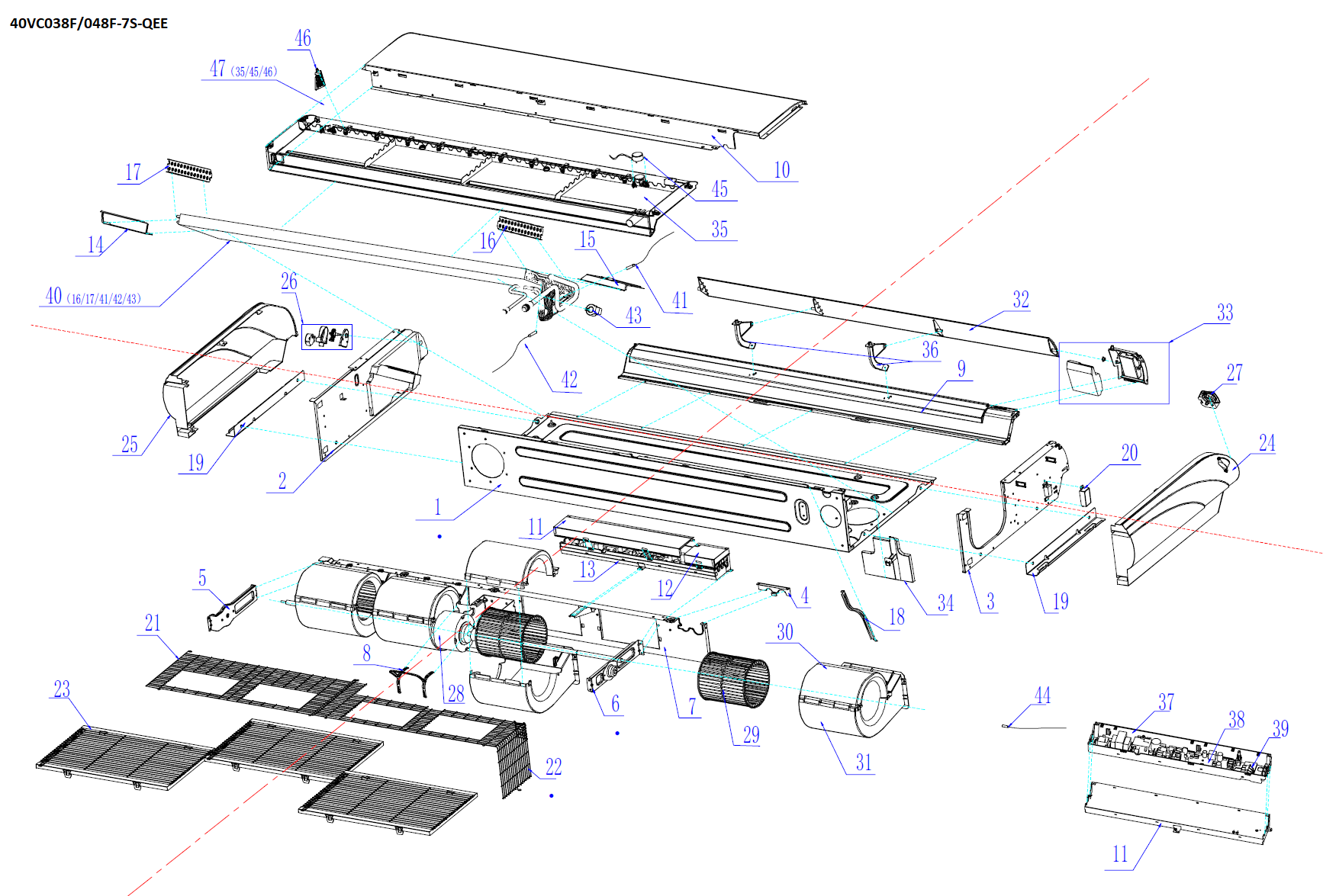 VRF-PLAFONNIER (DC)-48KBTU/H
