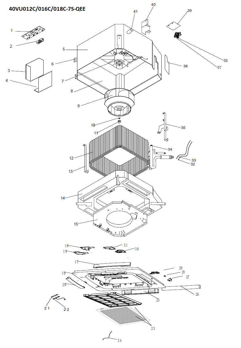 VRF-CASSETTE COMPACTE SS PANN.-12KBTU/H